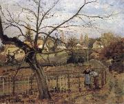 Camille Pissarro The Fence La barriere Spain oil painting artist